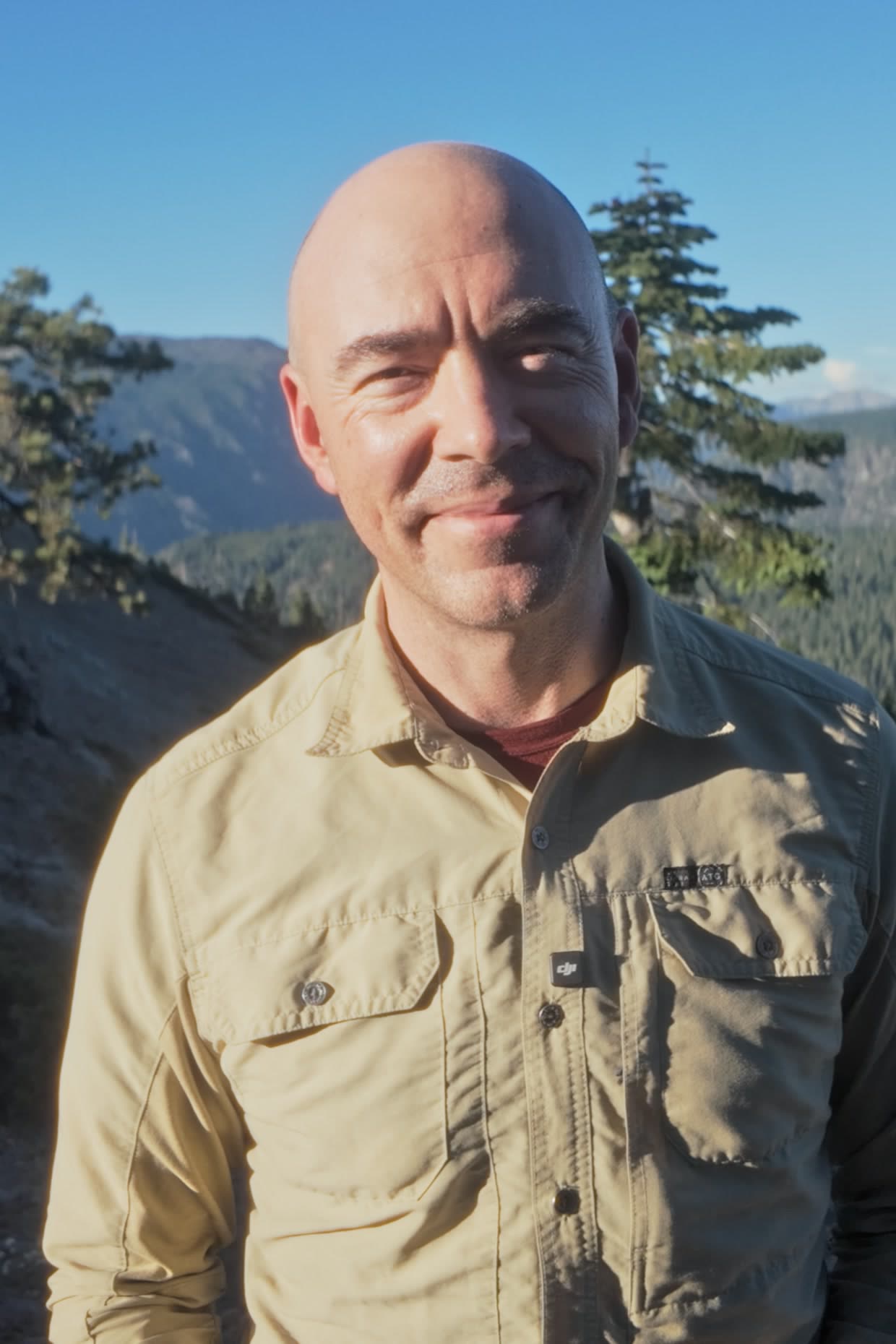 Jim, founder of Fablr, on a ridge in the northern Sierra