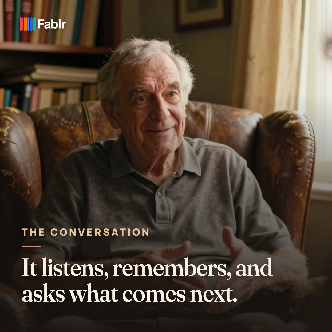 Fablr social creative titled The conversation